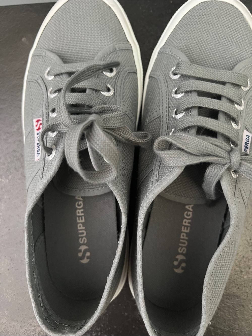 Superga Gray Low-Top Canvas Sneakers